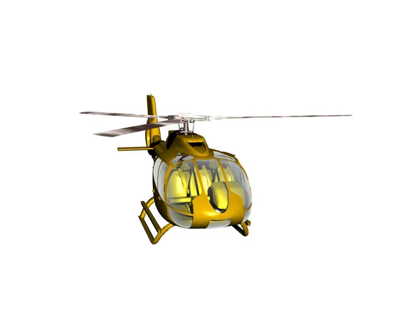 Helicóptero Amarelo Para Voos Resgate — Fotografia de Stock