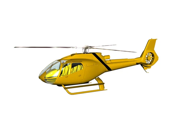 Yellow Helicopter Rescue Flights — Stock Photo, Image