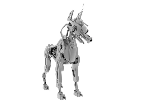 Glanzende Metalen Robot Hond — Stockfoto