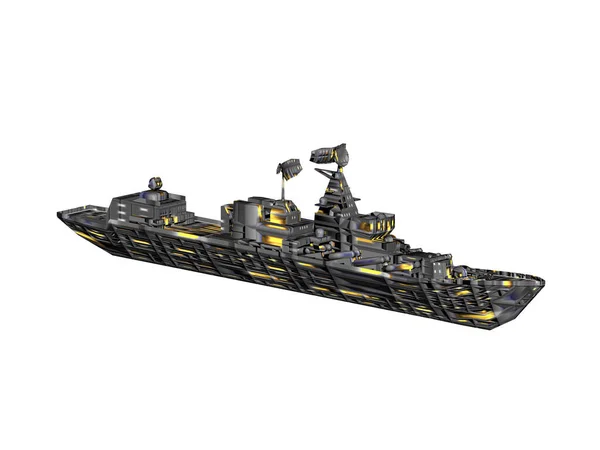 Militair Fregat Met Camouflageeigenschappen — Stockfoto