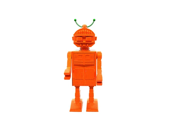 Brillante Argento Umanoide Robot — Foto Stock