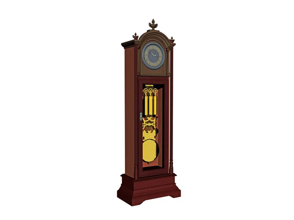 large heavy grandfather clock with pendulum