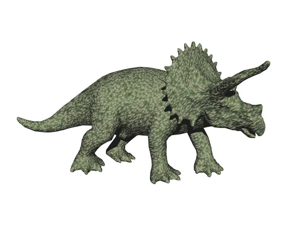 Tung Växtätande Dinosaurie Med Tre Horn — Stockfoto