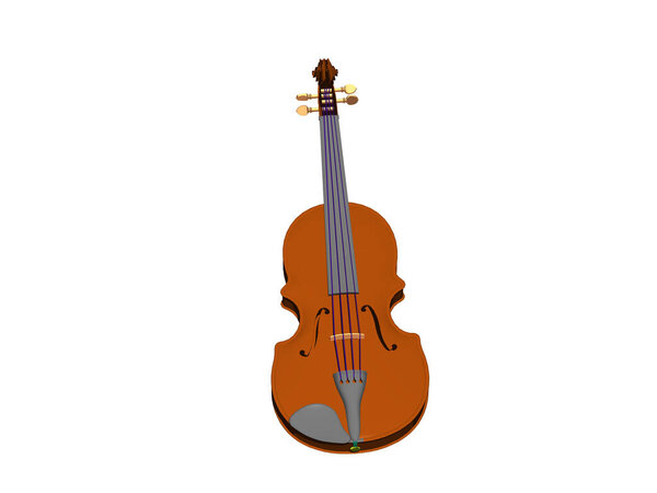 noble wooden violin with strings