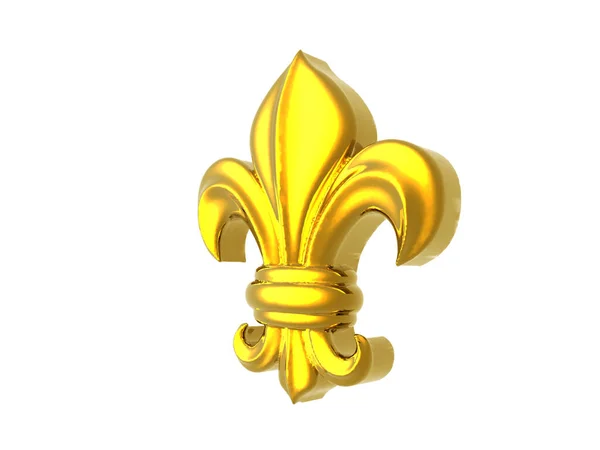 Golden French Lily Symbol — Stock Photo, Image