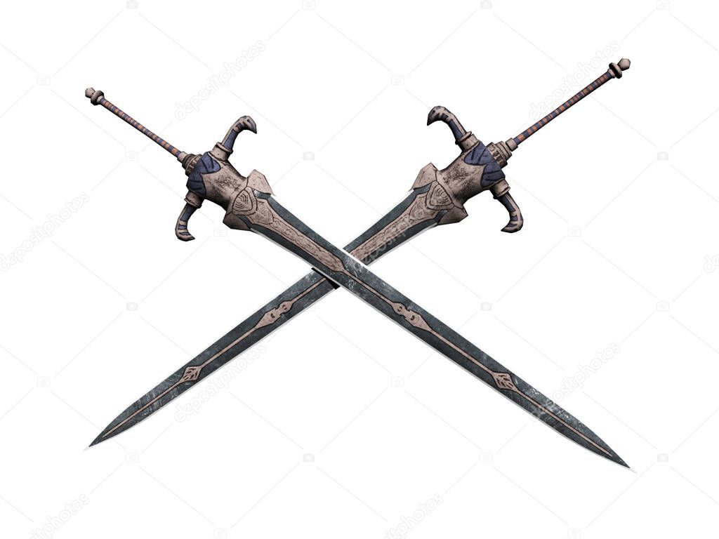 crossed swords as a symbol
