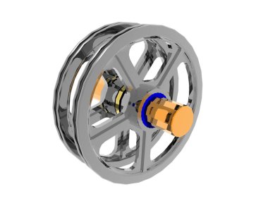 Uzayda çift tekerlekli büyük uzay istasyonu