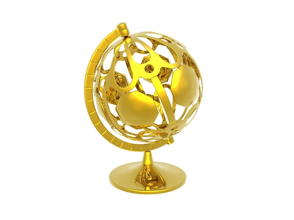 Globo Nobre Dourado Mesa — Fotografia de Stock