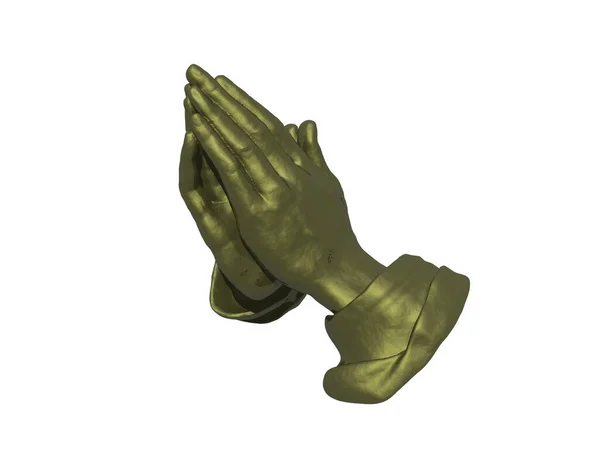 Mãos Pedra Oração Dobradas — Fotografia de Stock