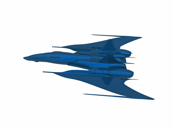 Futuristic Fighter Plane Sky — Stock Photo, Image
