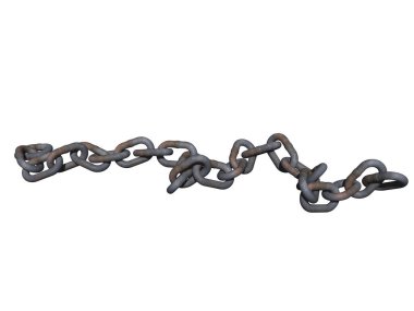 Ağır demir paslı zincir