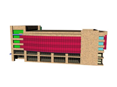 Renkli görünümlü büyük işletme kompleksi