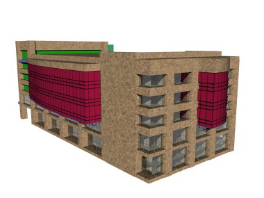 Renkli görünümlü büyük işletme kompleksi