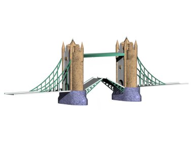 Thames Nehri üzerinde Londra 'daki Tower Bridge