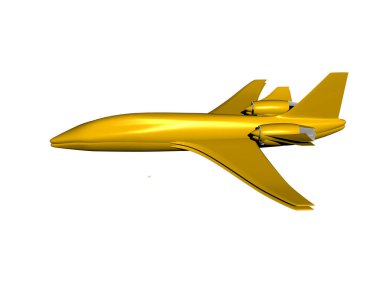 Büyük yolcu uçağı gökyüzünde uçar.