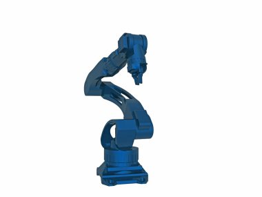 mavi endüstriyel robot kavrama kolu ile