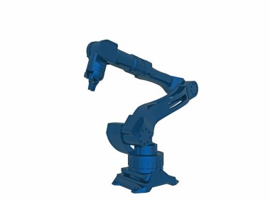 mavi endüstriyel robot kavrama kolu ile