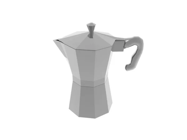 Silver Italian Espresso Pot — Stock Photo, Image