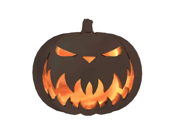 Abóbora Halloween Laranja Como Grimace — Fotografia de Stock