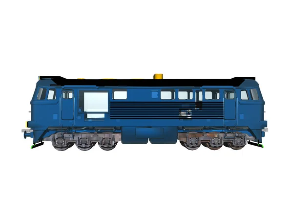 Blue Steel Diesel Locomotive Tractor — Stock Photo, Image