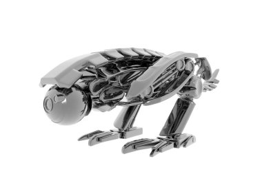 Uzun kuyruklu çevik robot köpek bekçi köpeği.