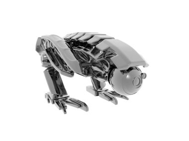 Uzun kuyruklu çevik robot köpek bekçi köpeği.