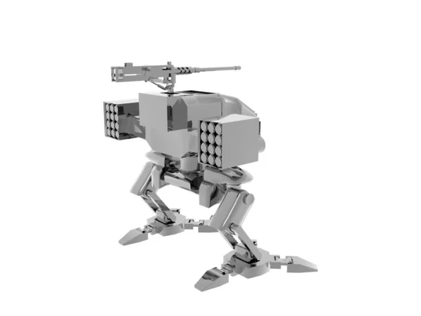 Zweibeiner Roboter Mit Waffen Als Wachhund — Stockfoto
