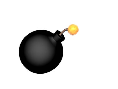 Yanan fitili olan küresel bomba