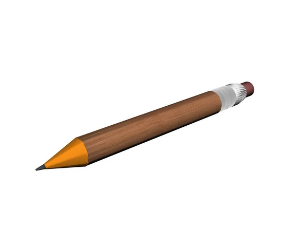 消しゴム付きの木の鉛筆 — ストック写真