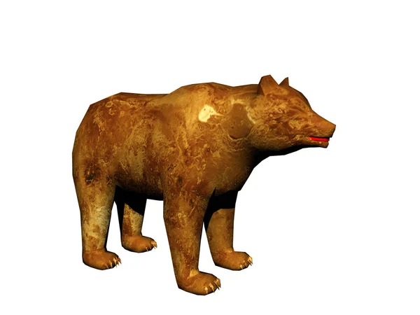 Těžký Americký Medvěd Hnědý Drápy Ostrými Zuby — Stock fotografie