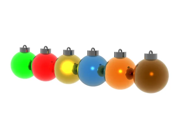 Filigrana Colorida Bolas Árvore Natal — Fotografia de Stock