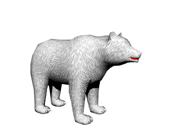 Голодный Белый Медведь Арктике — стоковое фото