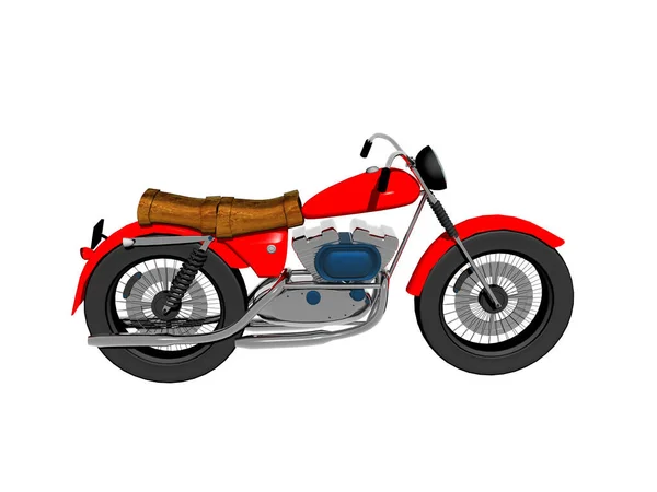 街上的红色摩托车 — 图库照片