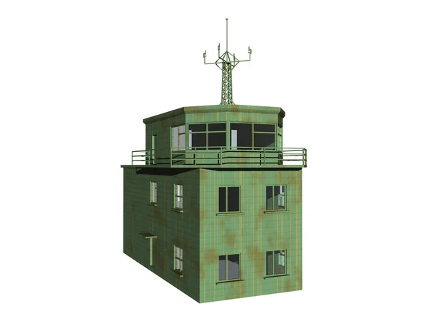 Radyo Istasyonu Olarak Eski Yeşil Bina — Stok fotoğraf