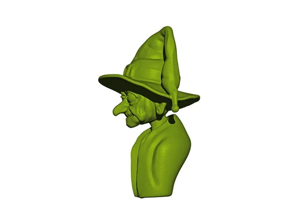 old cartoon woman with witches hat