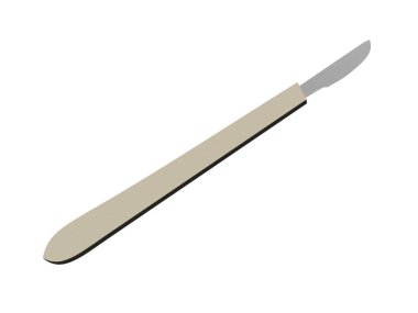 Ameliyat odasında tek kullanımlık neşter.