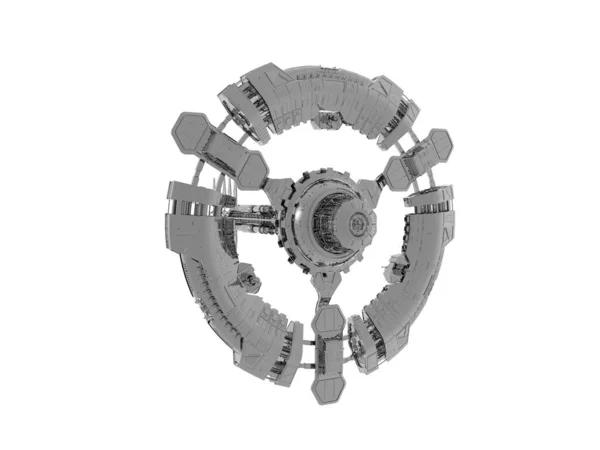 Kreisförmige Raumstation All — Stockfoto