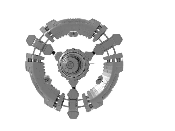 Uzayda dairesel uzay istasyonu