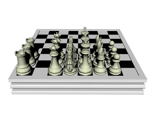 Simple Chess Game Game Pieces — Stock Photo, Image