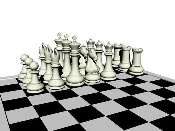 Simple Chess Game Game Pieces — Stock Photo, Image