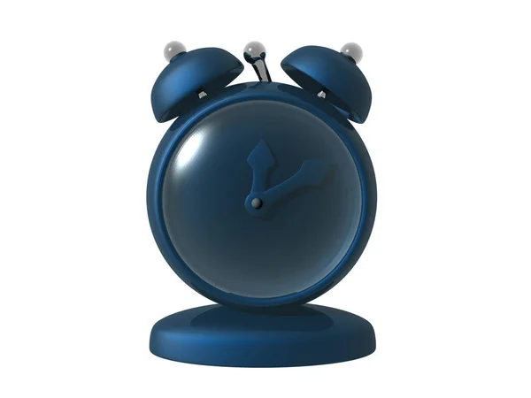 Relógio Alarme Azul Moda Antiga Com Sinos — Fotografia de Stock