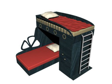 Ranzalı ve raflı gençlik odası