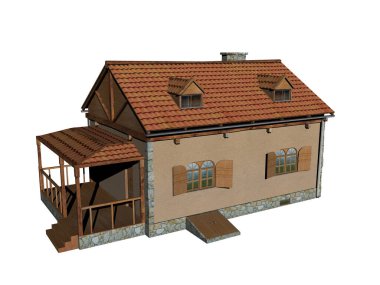 Değişiklik ile eski çiftlik evi