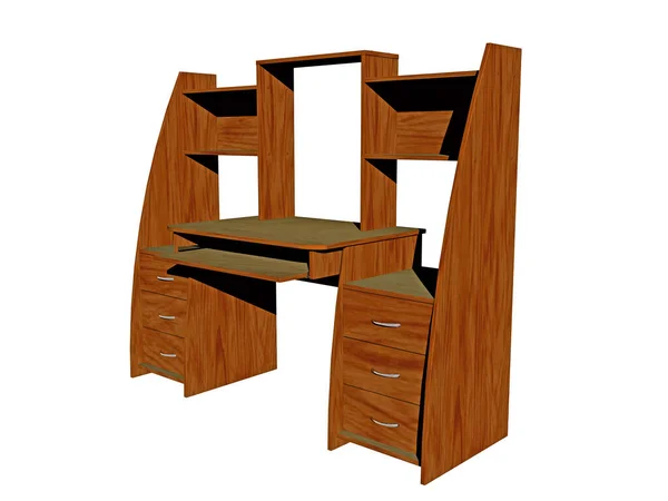 Drewniane Biurko Pokoju Dziecięcym — Zdjęcie stockowe