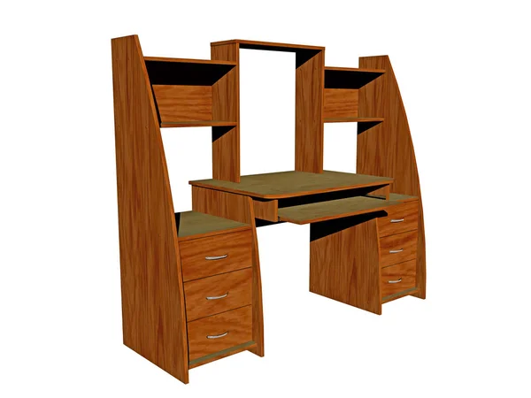 儿童房的木制书桌 — 图库照片