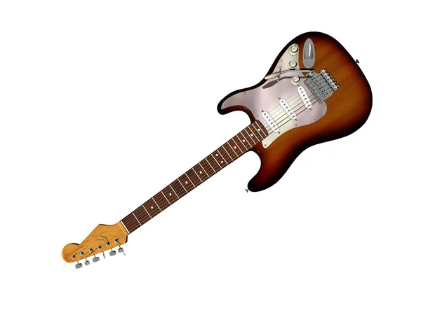 Elektrische Gitaar Met Snaren Voor Het Maken Van Muziek — Stockfoto