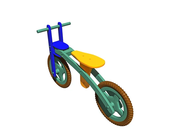 Барвистий Дитячий Велосипед Щоб Грати — стокове фото