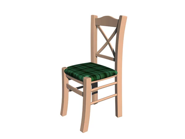 Ξύλινη Καρέκλα Στην Τραπεζαρία — Φωτογραφία Αρχείου