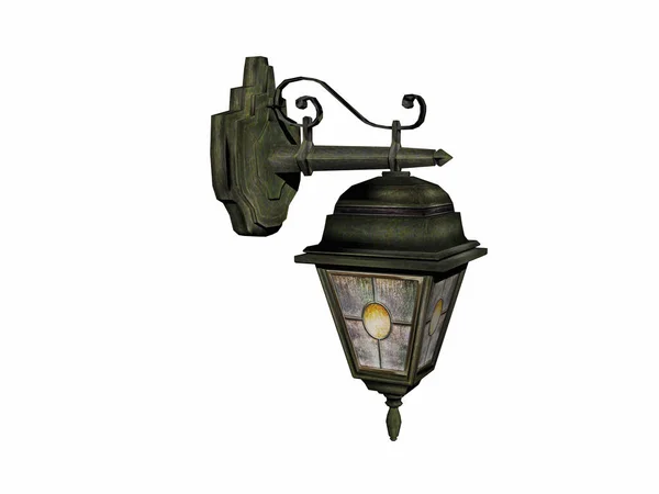 Stare Metalowe Lampy Ścienne Szklaną Żarówką — Zdjęcie stockowe