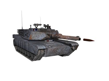 Taretli ağır çelik tank.